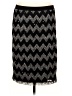 Sunny Leigh 100% Polyester Chevron-herringbone Black Casual Skirt Size L - photo 1
