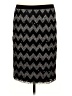 Sunny Leigh 100% Polyester Chevron-herringbone Black Casual Skirt Size L - photo 2