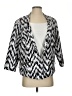 Roz & Ali Chevron-herringbone Silver White Blazer Size S - photo 1