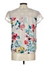 Meraki 100% Polyester Ivory Short Sleeve Blouse Size L - photo 2