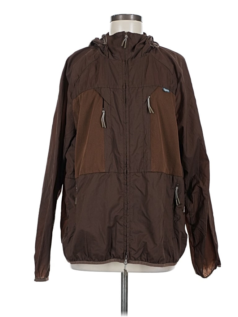 Pre-owned Assorted Brands Windbreaker Jacket In Brown