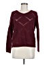 Andrea Jovine 100% Acrylic Hearts Burgundy Pullover Sweater Size M - photo 1