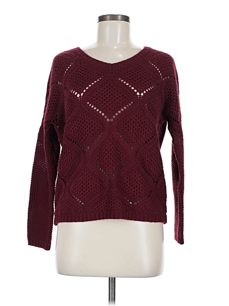 Pre-owned Andrea Jovine Pullover Sweater In Burgundy