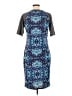 Lularoe Graphic Blue Cocktail Dress Size L - photo 2