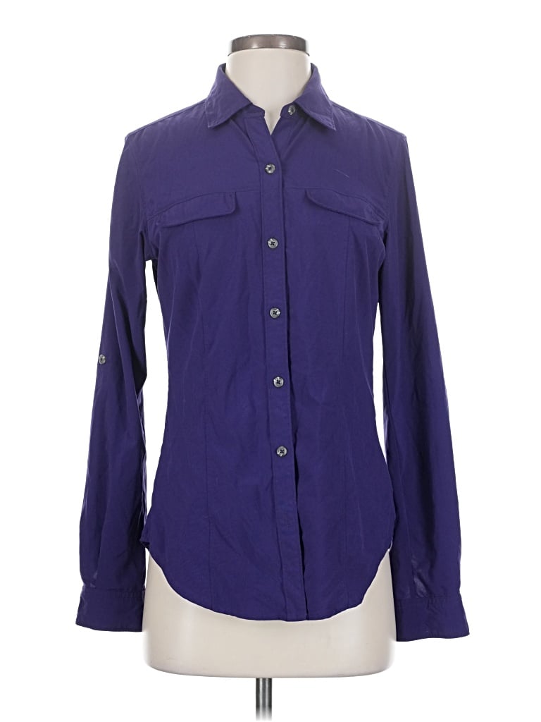 Pre-owned Exofficio Long Sleeve Blouse In Purple