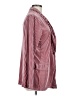 Shein 100% Polyester Stripes Burgundy Blazer Size 6 - photo 4