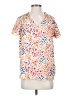 NORACORA Floral Ivory Short Sleeve Blouse Size S - photo 1