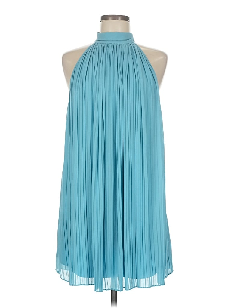 Pre-owned Naked Zebra Cocktail Dress In Blue