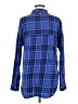 Old Navy 100% Cotton Plaid Blue Long Sleeve Button-Down Shirt Size M - photo 2