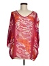Simonton Says 100% Polyester Red 3/4 Sleeve Blouse Size M - photo 1