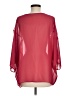 Simonton Says 100% Polyester Red 3/4 Sleeve Blouse Size M - photo 2