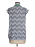Collective Concepts 100% Polyester Chevron-herringbone Teal Sleeveless Blouse Size M - photo 2