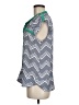 Collective Concepts 100% Polyester Chevron-herringbone Teal Sleeveless Blouse Size M - photo 5