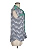 Collective Concepts 100% Polyester Chevron-herringbone Teal Sleeveless Blouse Size M - photo 4