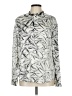 Assorted Brands 100% Polyester Print Silver Long Sleeve Blouse Size L - photo 1