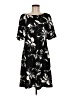 Perceptions Print Black Casual Dress Size M - photo 1