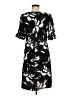 Perceptions Print Black Casual Dress Size M - photo 2