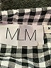 MLM 100% Polyester Houndstooth Silver 3/4 Sleeve Blouse Size M - photo 4