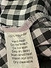 MLM 100% Polyester Houndstooth Silver 3/4 Sleeve Blouse Size M - photo 5