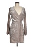 Emory Park Metallic Silver Tan Cocktail Dress Size M - photo 1