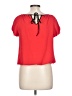 Studio M 100% Polyester Red Short Sleeve Blouse Size L - photo 2