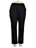 Unbranded 100% Polyester Solid Black Casual Pants Size 1XL - photo 1