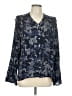 Max Jeans 100% Rayon Blue Long Sleeve Blouse Size L - photo 1