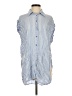Zara Stripes Blue Sleeveless Button-Down Shirt Size S - photo 1