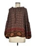 Blu Pepper 100% Polyester Brown Long Sleeve Blouse Size M - photo 1