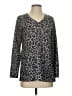 Ellen Tracy Animal Print Gray Pullover Sweater Size S - photo 1