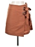 JOA Solid Brown Casual Skirt Size S - photo 1