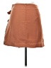 JOA Solid Brown Casual Skirt Size S - photo 2