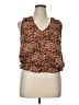 Evereve 100% Polyester Brown Sleeveless Blouse Size XL - photo 1