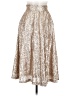 River Island 100% Polyamide Metallic Gold Formal Skirt Size 8 - photo 1