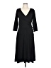 Talbots Solid Black Casual Dress Size 10 - photo 1
