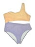 Unbranded Color Block Yellow Purple One Piece Swimsuit Size XL - photo 1