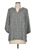 Pleione 100% Polyester Polka Dots Black 3/4 Sleeve Blouse Size M - photo 1