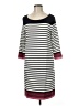 fleur bleue Stripes White Casual Dress Size M - photo 1