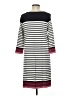 fleur bleue Stripes White Casual Dress Size M - photo 2