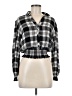 1.State Plaid Black Long Sleeve Blouse Size M - photo 1