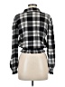 1.State Plaid Black Long Sleeve Blouse Size M - photo 2