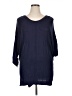 One A 100% Rayon Blue Poncho Size 1X - photo 1