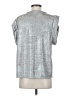 Assorted Brands Metallic Silver Short Sleeve Top Size S - photo 2