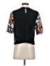 Charles Henry Floral Black Short Sleeve Blouse Size 4 - photo 2