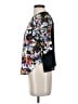Charles Henry Floral Black Short Sleeve Blouse Size 4 - photo 5