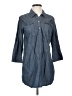 Mud Pie Blue 3/4 Sleeve Button-Down Shirt Size S - photo 1