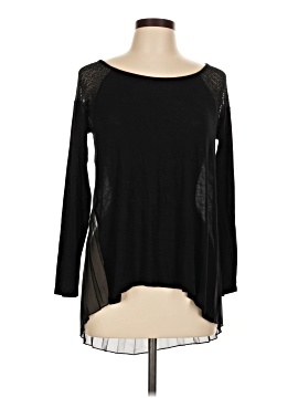 Blouse Julie's Closet Noire à Col Cowl - Taille L, Manches Courtes