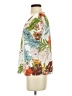 Shein 100% Polyester Tropical Ivory Short Sleeve Blouse Size 2 - photo 5