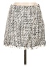 Aqua 100% Polyester Tweed Silver Casual Skirt Size L - photo 1