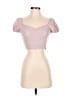 Audrey 3+1 Pink Short Sleeve Top Size S - photo 1
